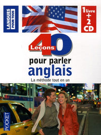 COFFRET 40 LECONS PARLER L'ANGLAIS LIVRE + 2CD (ancienne édition)