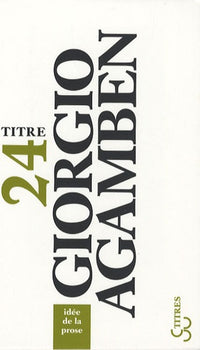 Idée sur la prose