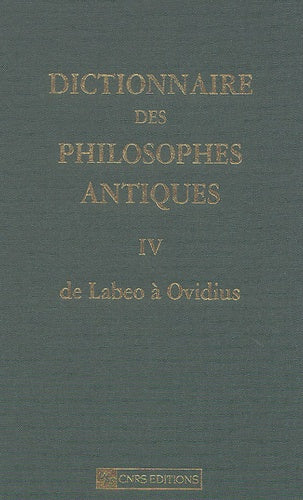 Dictionnaire des philosophes antiques - T 4 - Labeo à ovidius