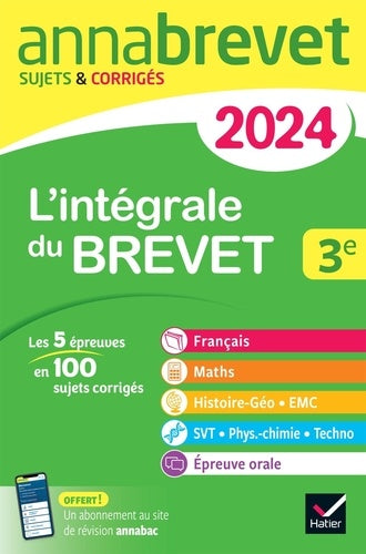 Annales du brevet Annabrevet 2024