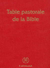 Table pastorale de la Bible