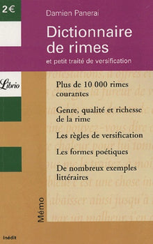 Dictionnaire de rimes: et petit traité de versification
