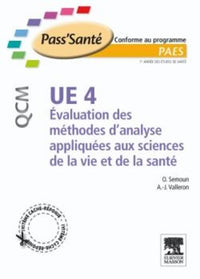 UE 4 - Évaluation des méthodes d'analyses appliquées aux sciences de la vie et de la santé - QCM