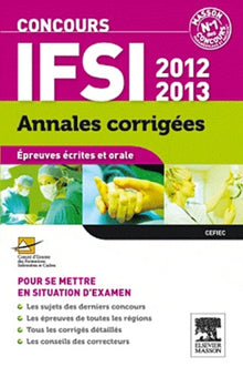 Concours IFSI: Annales corrigées