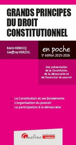 Grands principes du droit constitutionnel