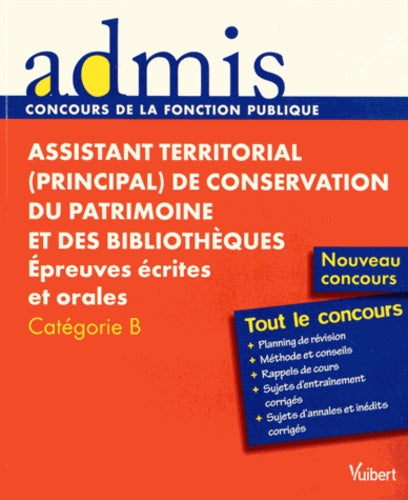 Assistant territorial de conservation du patrimoine et des bibliothèques 2016