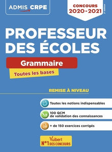 Concours Professeur des écoles - CRPE - Toutes les bases en Grammaire en fiches