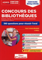 Concours des bibliothèques - Catégories A, B et C - 190 questions pour réussir l'oral
