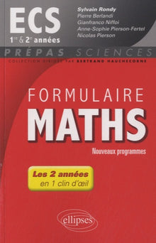 Formulaire Maths ECS 1re et 2e Années
