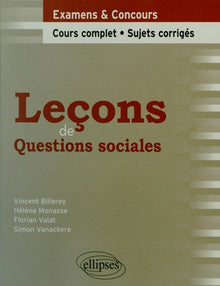 Leçons de Questions Sociales