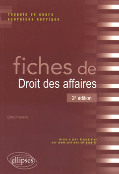 Fiches de Droit des affaires - 2e édition