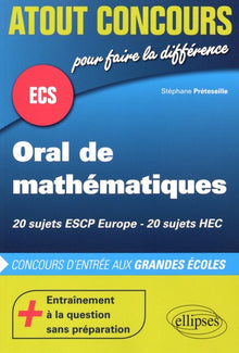 ECS Oral de Mathématiques