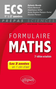 Formulaire maths ECS 1re et 2e années - 3e édition actualisée