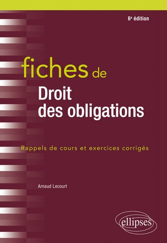 Fiches de droit des obligations