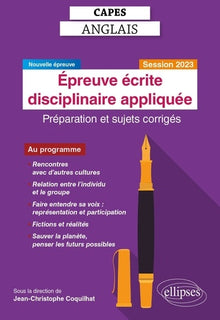 Capes Anglais - Epreuve écrite disciplinaire appliquée - Session 2023