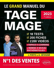 Le Grand Manuel du TAGE MAGE – N°1 DES VENTES – 18 tests blancs + 200 fiches de cours + 2200 vidéos – Édition 2023