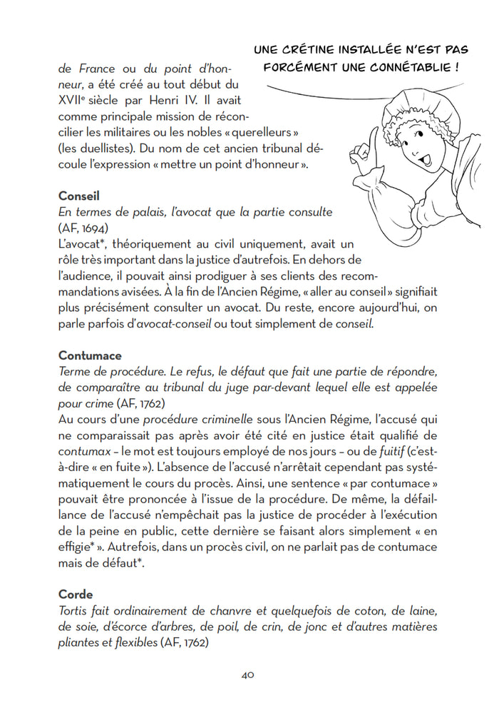 La justice d'hier : les mots, l'organisation