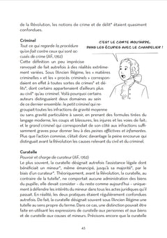 La justice d'hier : les mots, l'organisation