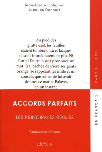 ACCORDS PARFAITS. LES PRINCIPALE REGLES