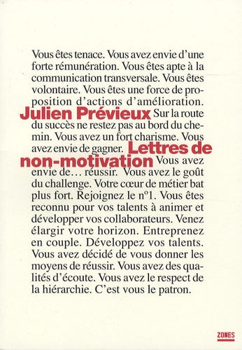 Lettres de non-motivation