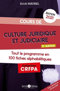 Cours de culture juridique et judiciaire 2021