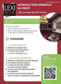 Introduction générale au droit: Les principes fondamentaux