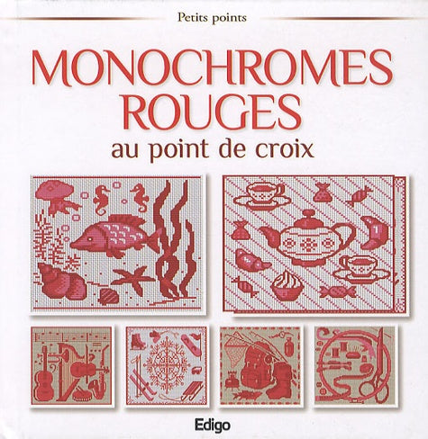 Monochromes rouges au point de croix