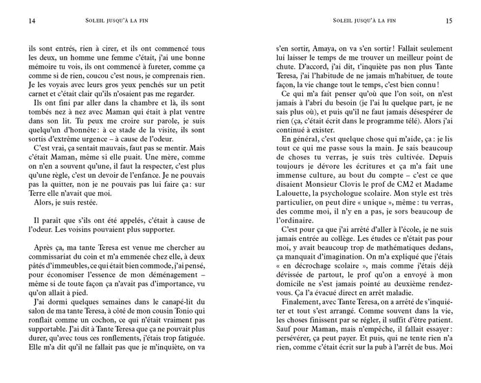 Soleil jusqu'à la fin