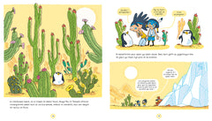 Un pingouin sous les cactus