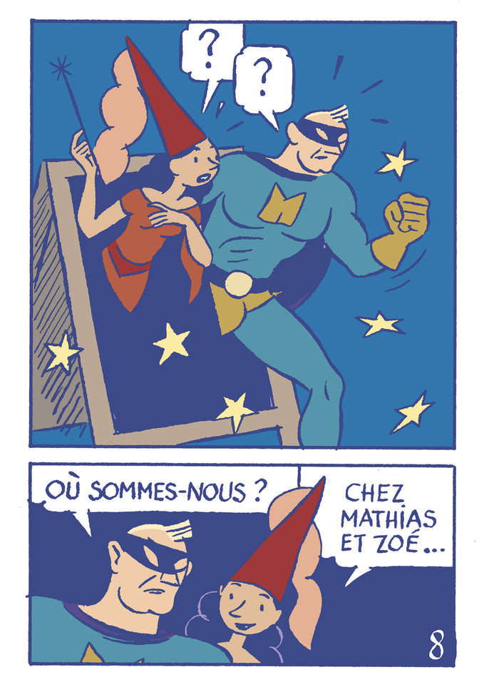 Deux enfants sur la lune