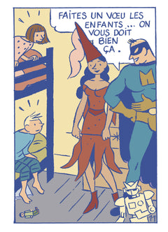 Deux enfants sur la lune