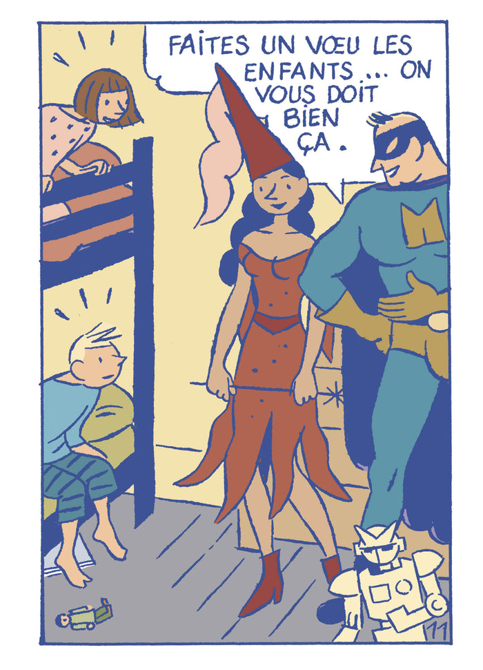 Deux enfants sur la lune