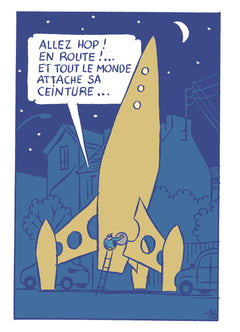 Deux enfants sur la lune