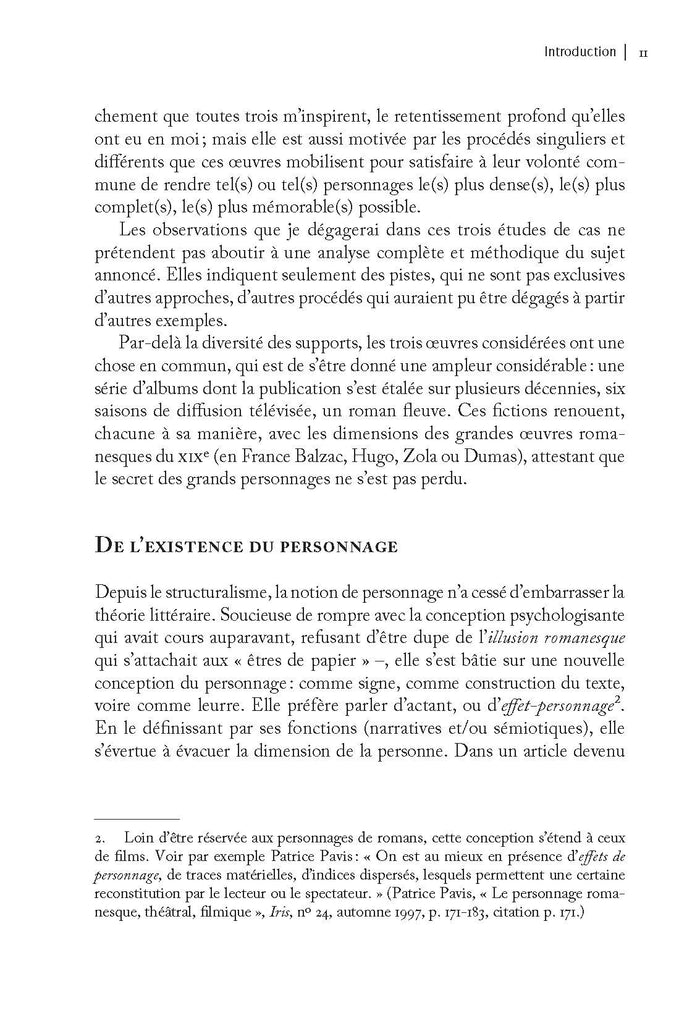 Du personnage à la personne