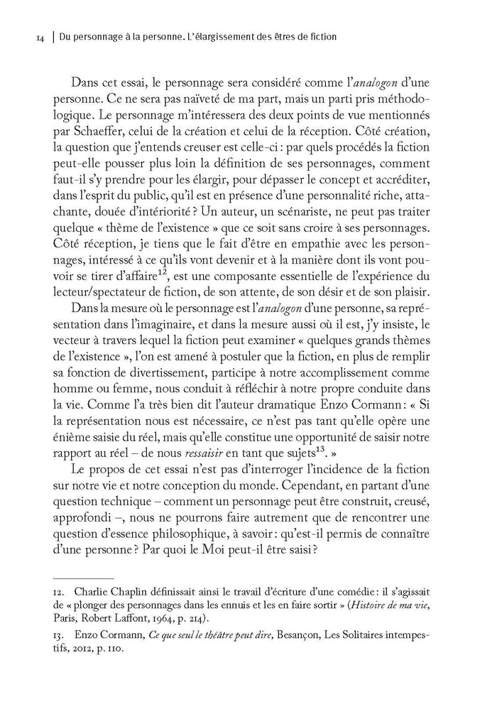 Du personnage à la personne