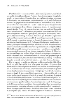 Marc Bloch et l'Angleterre