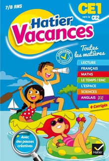 Cahier de vacances 2019 du CE1 vers le CE2 7/8 ans