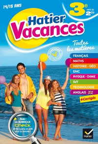 Cahier de vacances 2018 de la 3e à la 2de- 2019
