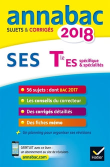 Annales Annabac 2018 SES Tle ES