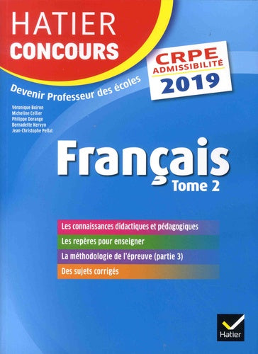 Français: Epreuve écrite d'admissibilité CRPE Tome 2