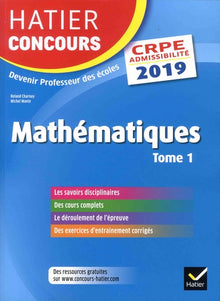 Concours professeur des écoles 2015 - Mathématiques Tome 1 - Epreuve écrite d'admissibilité