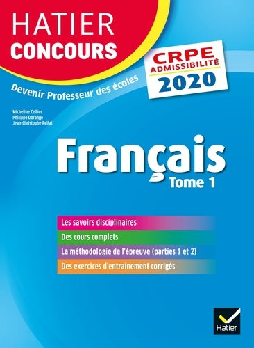Français tome 1 - CRPE 2020 - Epreuve écrite d'admissibilité
