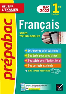 Prépabac Français 1re technologique Bac 2022