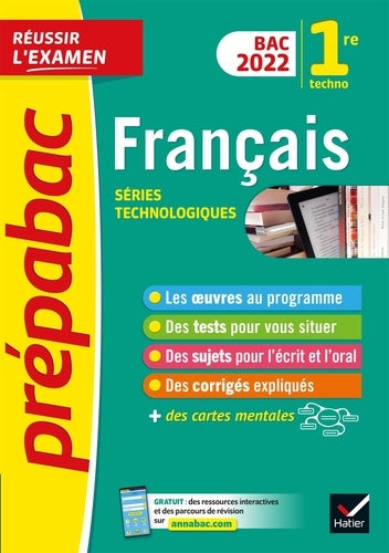 Prépabac Français 1re technologique Bac 2022