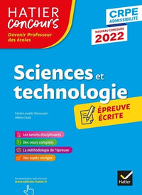 Sciences et Techno - CRPE 2022 - Epreuve écrite d'admissibilité