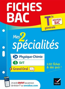 Fiches bac Mes 2 spécialités Tle générale : Physique-chimie, SVT & Grand Oral - Bac 2024: nouveau programme de Terminale