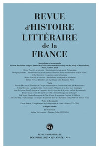 Revue d'Histoire littéraire de la France