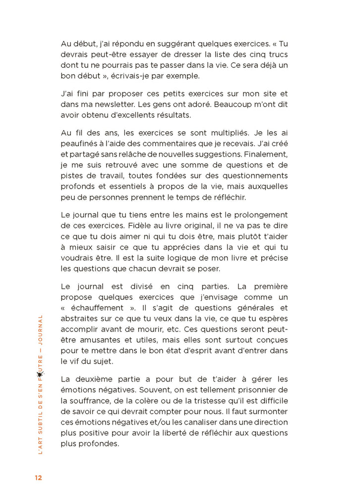 L'art subtil de s'en foutre - journal