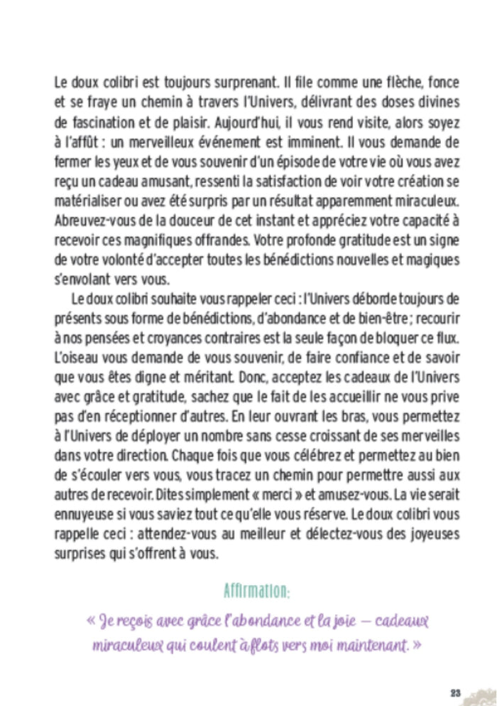 La Sagesse du Colibri: Cartes oracle