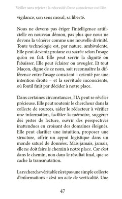 La Franc-Maçonnerie à l'épreuve de l'intelligence artificielle